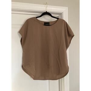 Alchemy Equipment Wool Blend Tan Boxy Top Blouse Medium Minimalist Gorpcore Prep